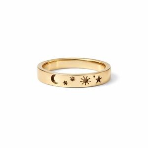 Gold Celestial Band Ring